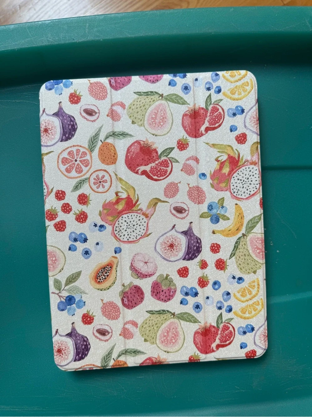 Colorful Fruit Pattern Tablet Case - White/Multi